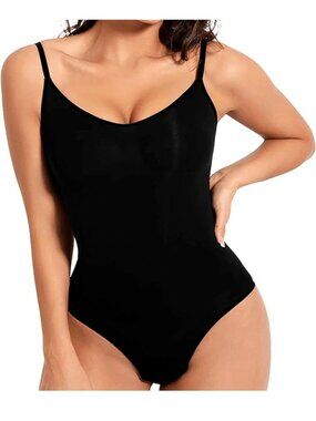 SHAPEWEAR Women's Body Suit - Tummy Control - Butt Lifter - BLACK - Small Medium